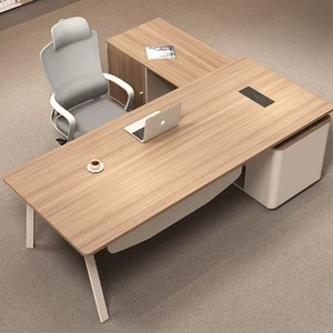 Mibo Furniture Executive Desk WHO-1017 Modern Office Desk Single Person Manager Chair <b>Set</b> <b>Paint</b>-Free High-Quality Hardware - Product Image 2