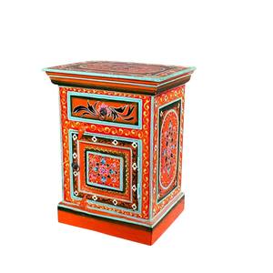 CÔTÉ DE LIT EN BOIS table d'appoint de lit vintage patine unique accent décoratif Mix & Match Decor-quantité minimale de commande 1 conteneur seulement - Product Image 4