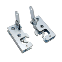 Loquet à levier réglable en fer galvanisé pour porte rotative de boîte à outils, avec plaque plate en métal et fermoir de serrage