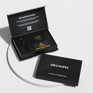 Emballage en carton noir en forme de livre rigide écologique avec doublure en éponge, logo personnalisé pour boîte cadeau VIP, mariage - Product Image 2