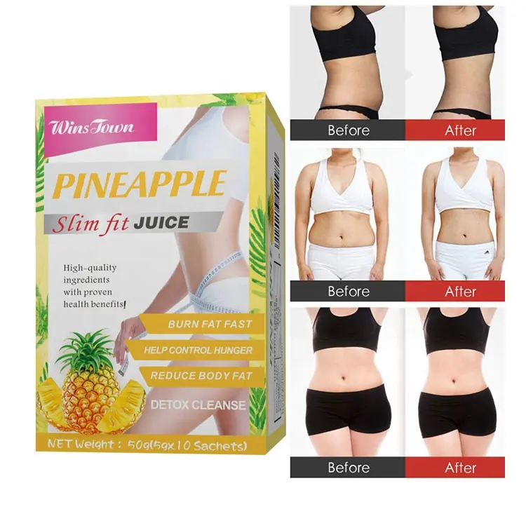 Succo di frutta sottile in polvere dieta erbe integratore pancia piatta Detox perdita di peso ananas succo dimagrante