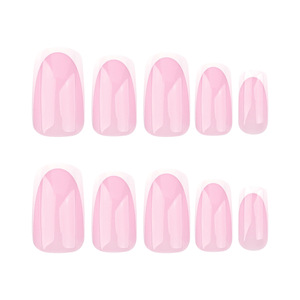 <span class=keywords><strong>Faux</strong></span> ongles personnalisables en ABS certifiés CE, forme cercueil française, courts, motif rose, réutilisables, à presser, pour fête nuptiale - Product Image 4