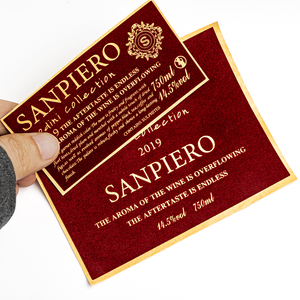 Logotipo autoadhesivo personalizado, estampado en caliente, lámina <span class=keywords><strong>de</strong></span> oro, tela <span class=keywords><strong>de</strong></span> terciopelo, impresión UV, etiqueta adhesiva flocada, rollo para vela <span class=keywords><strong>de</strong></span> vino, <span class=keywords><strong>Perfume</strong></span> - Product Image 5