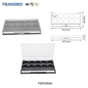 Boîte à poudre blanche portable en gros, conteneur vide pour fard à joues, conteneur de luxe pour poudre, palette de fards à paupières personnalisée - Product Image 2