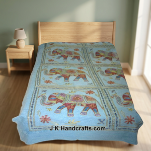 ผ้าปูที่นอนปักด้วยมืออย่างสมบูรณ์ - Product Image 4