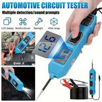 Probador de Baterías Automotrices Rojo de 7-36V con Pantalla LCD, Lápiz de Prueba Universal para Sistemas Eléctricos y Circuitos