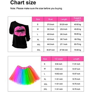 1980s Prom 80s Collar Diadema Guantes Rodilleras Pulsera Gafas Conjunto Prom Dress Up para niñas Fiesta Accesorios de disfraces - Product Image 2