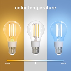 <span class=keywords><strong>Ampoule</strong></span> LED intelligente Aulipur WiFi Tuya E27, commande vocale et application, température de couleur et luminosité réglables, <span class=keywords><strong>filament</strong></span>, plastique - Product Image 3