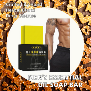 Men's Essential Oil Solid Herbal <strong>Soap</strong> Handmade Whitening <strong>Medicated</strong> Deep Cleansing <strong>Bath</strong> <strong>Soap</strong> Bar Epimedium Goat Milk Shea Butter - Product Image 4