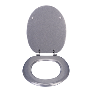 Charnière en alliage de zinc pailleté Siège de toilette rond européen Sièges de toilette personnalisés en MDF - Product Image 3