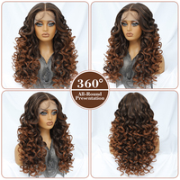 Perruque Latisha Boucles Françaises Blanches Résistantes à la Chaleur, Cheveux Synthétiques HD Glueless, Perruque Frontale en Dentelle