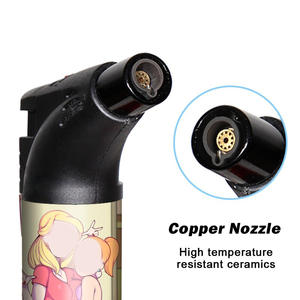 TECHNO, OEM, ODM 2023, novedad, logotipo personalizado, llama, creativo, portátil, a prueba de viento, Encendedor Jet Slant Torch, encendedor para cigarrillos - Product Image 3