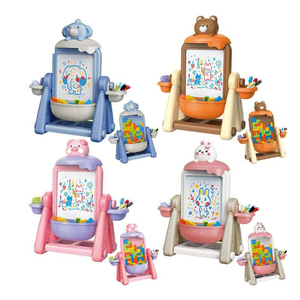 Nouvel ensemble tendance 2-en-1 : Tableau d'écriture et de dessin double face en plastique, jouets éducatifs pour enfants - Product Image 1