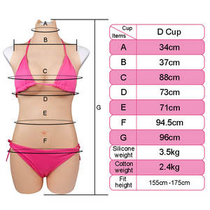 Силиконовые формы груди Боди с грудью для мужчин и женщин трансгендерные брюки до бедра D чашка искусственная влагалище боди костюм для кроссдрессера - Product Image 3