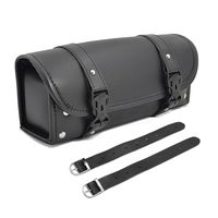 Sacs de selle de moto marron Vintage en cuir PU sac de queue d'outil latéral de moto pour Harley sac de selle de moto universel