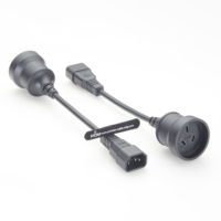 Cable de Extensión de Alimentación con Conector Macho IEC320 C14 a Conector Hembra SAA Australia para PDU PSU USP