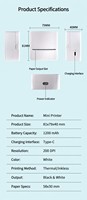 Mini Imprimante Thermique Portable de Poche pour Impression Photo Sans Fil Bluetooth Android iOS