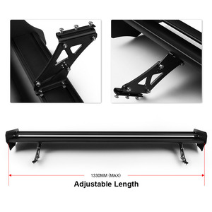 CRASTP Rear Spoiler Double <b>Deck</b> Aluminum Alloy Matte Finish For Trunk Mounting - Product Image 4