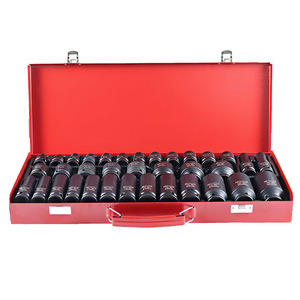 High Carbon Steel 35Pcs 1/2 Inch Impact <b>Socket</b> Set Black Portable Mechanical <b>Socket</b> Tool Kit with Hard for Auto - Product Image 1