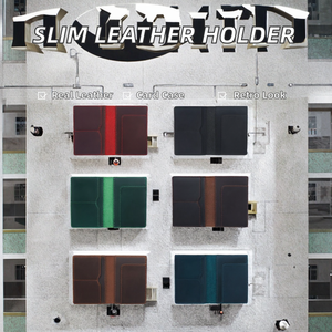 Wriza Slim Vintage Custom Genuine Leather Passport Card <b>Holder</b> for Men Travel <b>Wallet</b> with Crazy Horse Finish No Closure - Product Image 2