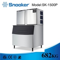 Machine à glaçons commerciale Snooker 680 kg/24 h, en acier inoxydable, haute qualité, SK-1500P