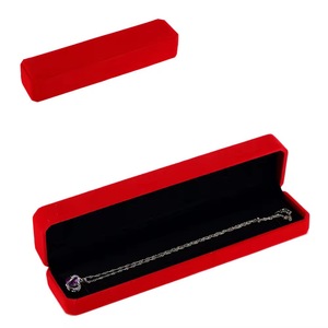 Caja de Regalo de Terciopelo con Logotipo Grabado Personalizado, Caja de Almacenamiento para Joyas y Collares, Rectangular, Disponible en Siete Colores - Product Image 3