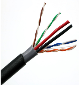 Cable de Red Exterior Cat5, Cat 5e, 5 UTP FTP, Multi Cat5e, Siamese 4pr, 24AWG, 305m, CCTV con Cable Ethernet de Alimentación, Impermeable - Product Image 2