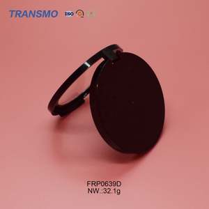 Emballage de fard à joues en plastique recyclé, boîte de poudre compacte, miroir rond, boîte de fard à joues vide - Product Image 4