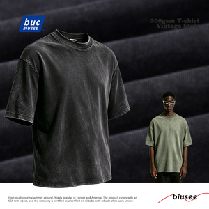 Produttori di Abbigliamento OEM ODM, T-shirt da Uomo Personalizzate in Cotone 100% con Lavaggio Acido, Stile Vintage e <span class=keywords><strong>Stampa</strong></span> <span class=keywords><strong>Digitale</strong></span> - Product Image 5