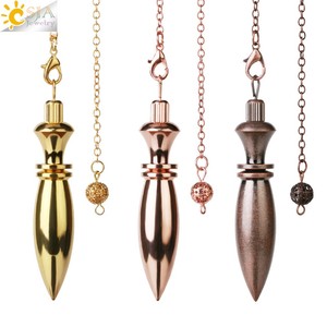 CSJA - Péndulo de Latón para Adivinación, Sanación, Reiki y Espiritualidad, Estilo Egipcio Karnak, Venta al por Mayor, G869 - Product Image 1