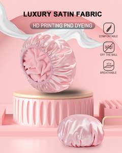 Gorro Grande para Dormir al por Mayor, Gorro de Seda con Banda Ancha Suave, Gorros para Mujer, Gorros Personalizados con Logotipo, Gorros Antimanchas - Product Image 4