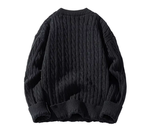 Pull jacquard personnalisé avec logo OEM/ODM pour homme, en <span class=keywords><strong>laine</strong></span>/acrylique, col rond, anti-rétrécissement, anti-boulochage, style streetwear <span class=keywords><strong>de</strong></span> créateur - Product Image 1