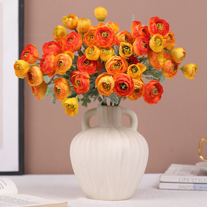 Bouquet de roses artificielles Ruilisi, 15 têtes, en soie, décorations de mariage pour événements nuptiaux et décoration intérieure - Product Image 1