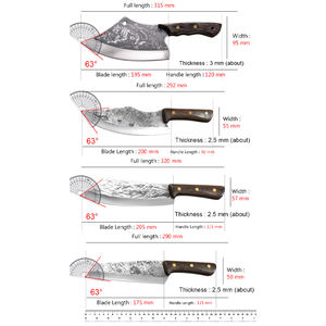 Couteau de boucher forgé pour la cuisine, couteau à découper les os, couteau de chef avec manche en <span class=keywords><strong>bois</strong></span>, couteau à découper la viande, les fruits, les légumes, le poisson, couteau de cuisine - Product Image 6