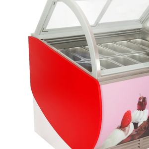 Présentoir de boulangerie circulaire support de <span class=keywords><strong>réfrigérateur</strong></span> armoire de <span class=keywords><strong>réfrigérateur</strong></span> de crème glacée vitrine de bonbons réfrigérée - Product Image 4