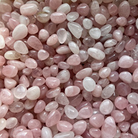 Pierre de guérison en cristal naturel poli, ovale, 2-3 cm, quartz rose clair mélangé, pour la spiritualité