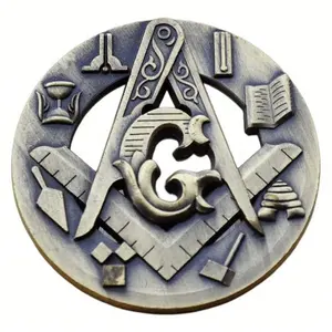 Herstellung Custom Make 3D Souvenir Challenge Freimaurer Freimaurer Symbole Award Medaille Metall münzen