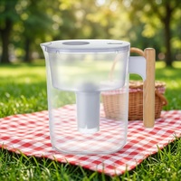 Filtros de Agua Portátiles para Viaje, Jarra de Agua Potable de Gran Sabor, 10 Tazas, 150 Galones, Libre de BPA, Elimina Fluoruro, Cloro y Plomo