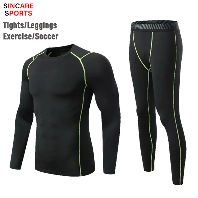 Спортивная одежда на заказ, компрессионный комплект из полиэстера, быстросохнущая эластичная одежда для тренировок, одежда для фитнеса, мужская и детская спортивная одежда
