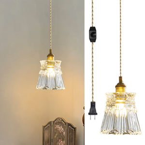 Petite suspension décorative Luminaires de luxe en verre transparent ArtDecor Éclairage intérieur pour la maison, le salon et la chambre à coucher - Product Image 3