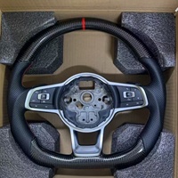 Volant de voiture en fibre de carbone personnalisé pour Volkswagen VW Golf 6 7 MK7 GTI GTD GTE Polo Tiguan Touareg Passat CC