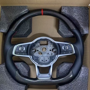 พวงมาลัยคาร์บอนไฟเบอร์สำหรับรถยนต์ Volkswagen <span class=keywords><strong>VW</strong></span> Golf 6 7 MK7 GTI GTD GTE Polo Tiguan Touareg Passat CC แบบกำหนดเอง - Product Image 6