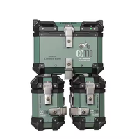 Boîte de queue en alliage d'aluminium 45L + 18L étanche de haute qualité avec sécurité pour CC110 boîte latérale incassable boîtier supérieur vert