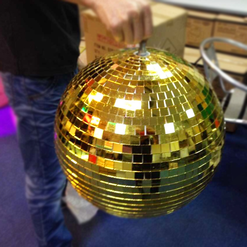 Профессиональный зеркальный диско-шар 10 см-200 см, ночной клубный сценический dj светлый Золотой диско-шар