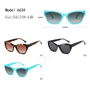 Gafas de sol unisex con forma de ojo de gato, montura negra completa, protección UV400, protección solar para adultos - Product Image 3