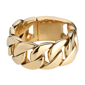 32MM Hochwertiges Edelstahl Schweres kubanisches Ketten armband Herren 18 Karat vergoldete Herren Chunky Curb Chain Link Armbänder - Product Image 1