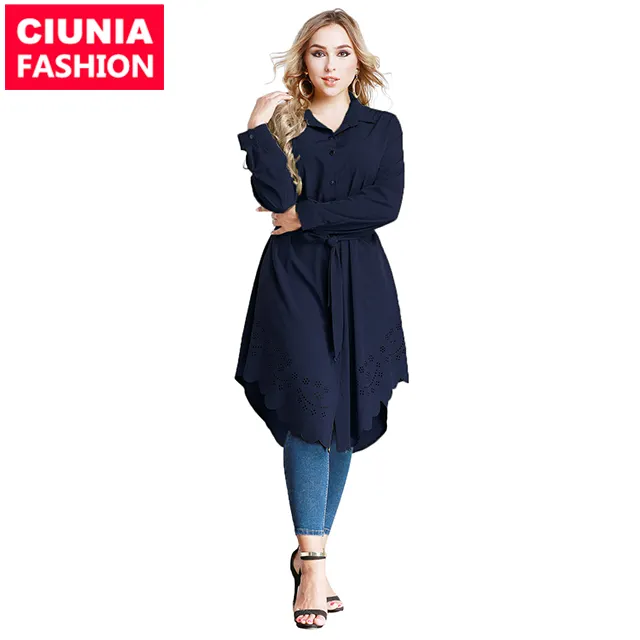 2014# Latest Long Sleeve Tops Modest Fashion For Women Plus Size Shirts Blouses Muslim Islamic Clothing Wholesale