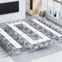 Table d'étude pliable moderne, durable et écologique pour bureaux, salles de conférence, réunions sectionnelles - Petits espaces, usage commercial
