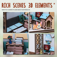 Kit de maison de poupée miniature à construire soi-même, blocs de construction en bois 3D, puzzles éducatifs, modèle assemblé, jouet créatif, ensemble cadeau pour enfants