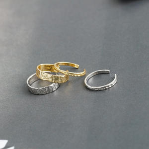2 מ "מ/4.2 מ" מ/מ "מ בגד יומי טבעת מצופה זהב 925 סטרלינג כסף פתוח טבעות לא סדירות לגברים גברים - Product Image 4